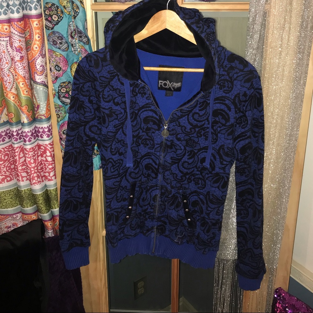 🦋4 for $30🦋 Fox zip up, royal blue & black